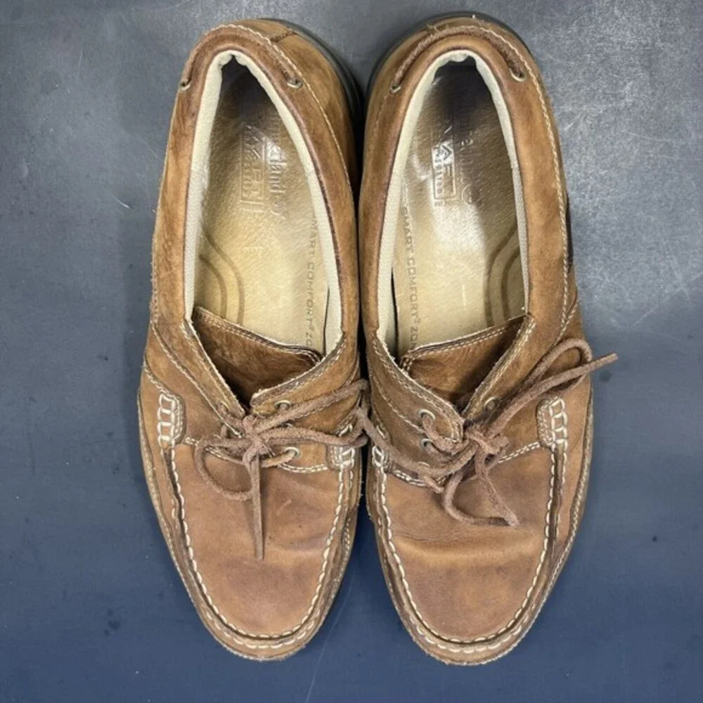 Timberland Earthkeepers Cupsole 3 Eye Brown Leather Men's‎ 11.5 Boat Shoes 72565